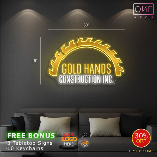 GOLD HANDS | LED Neon Sign