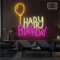 Balloon Happy Birthday Led Neon Sign