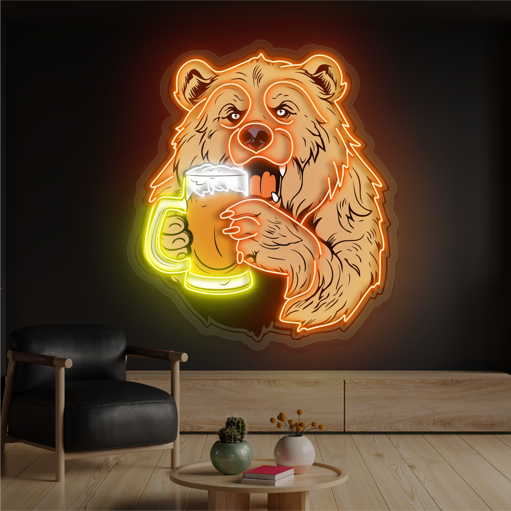 Bear Brew Artwork Led Neon Sign