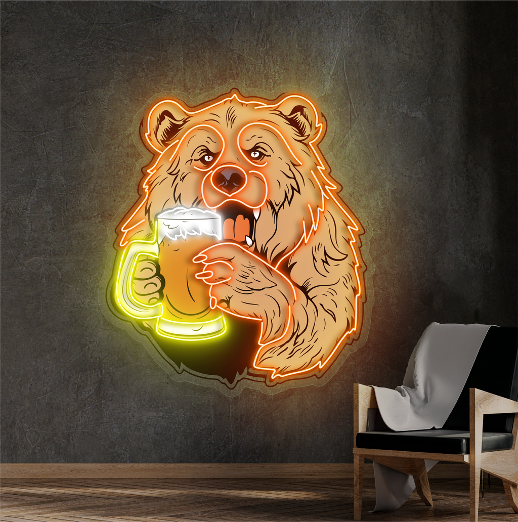 Bear Brew Artwork Led Neon Sign