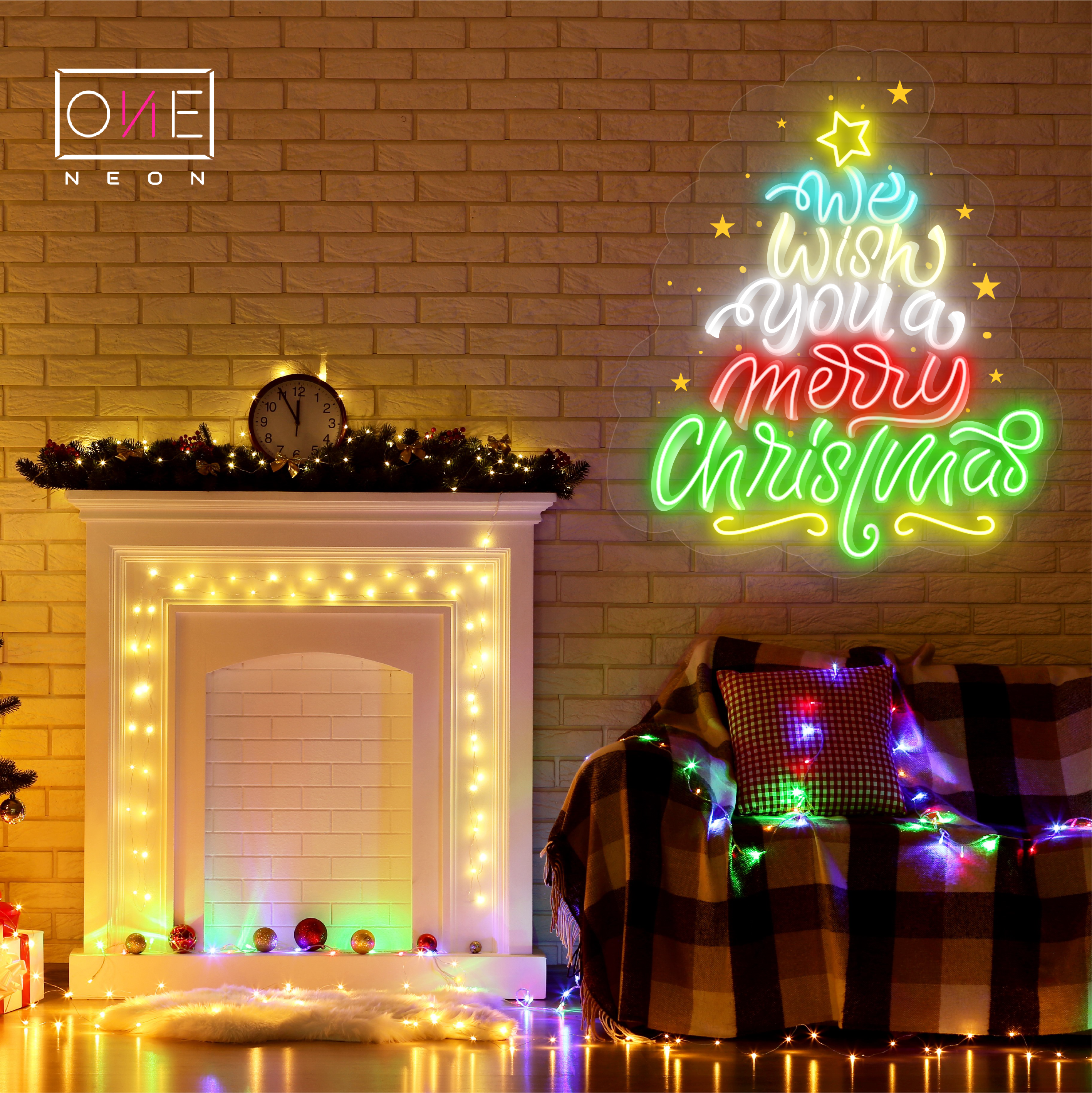 We Wish You a Merry Christmas Artwork Led Neon Sign