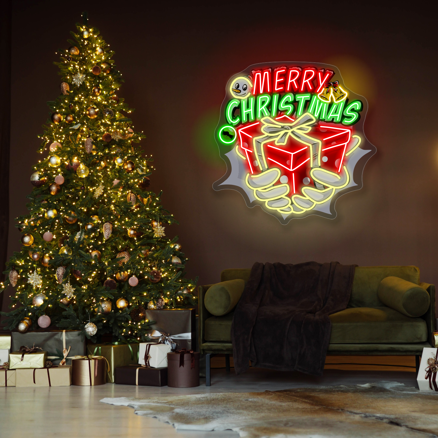 Merry Christmas Gift Artwork LED Neon Sign