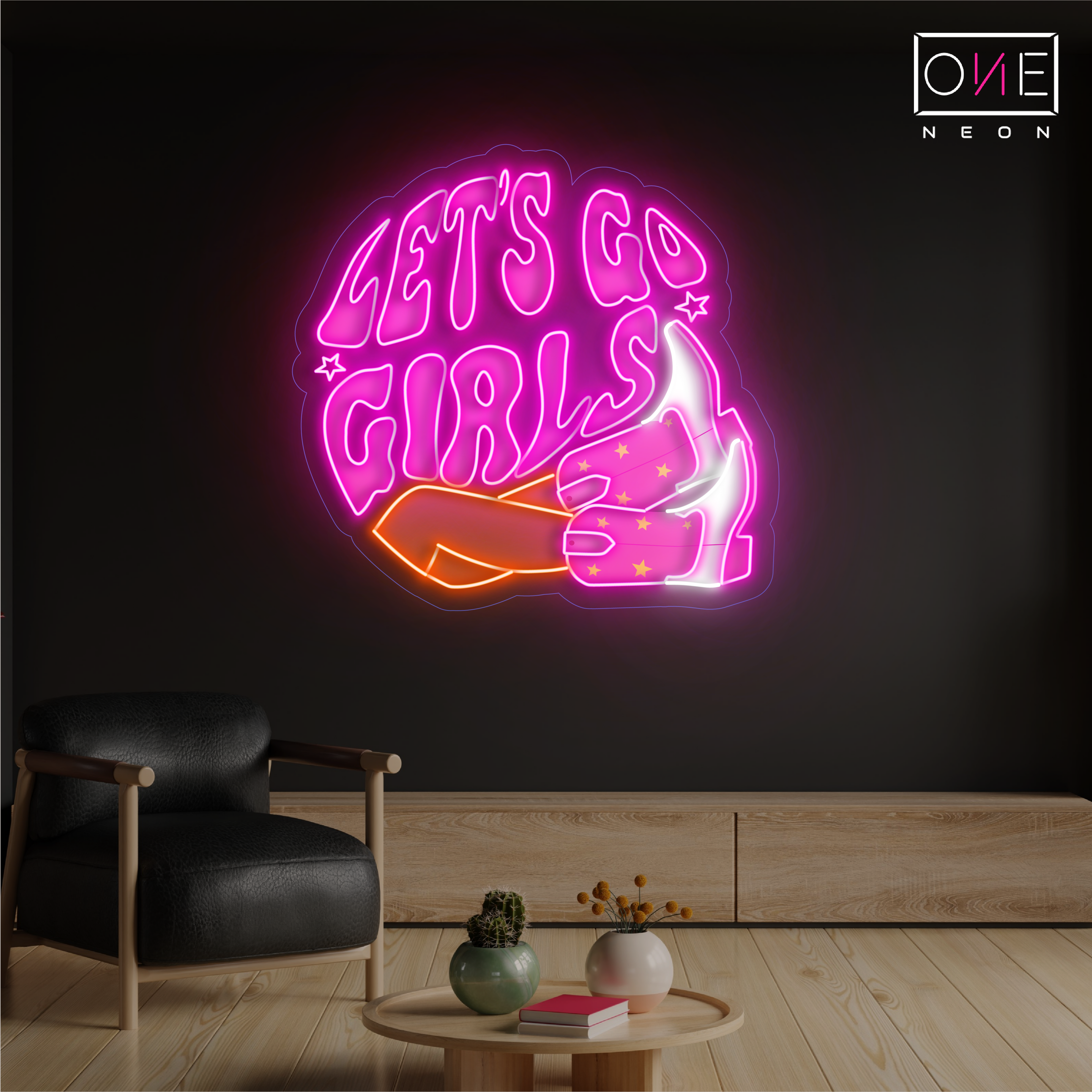 Let's Go Girls Artwork Led Neon Sign