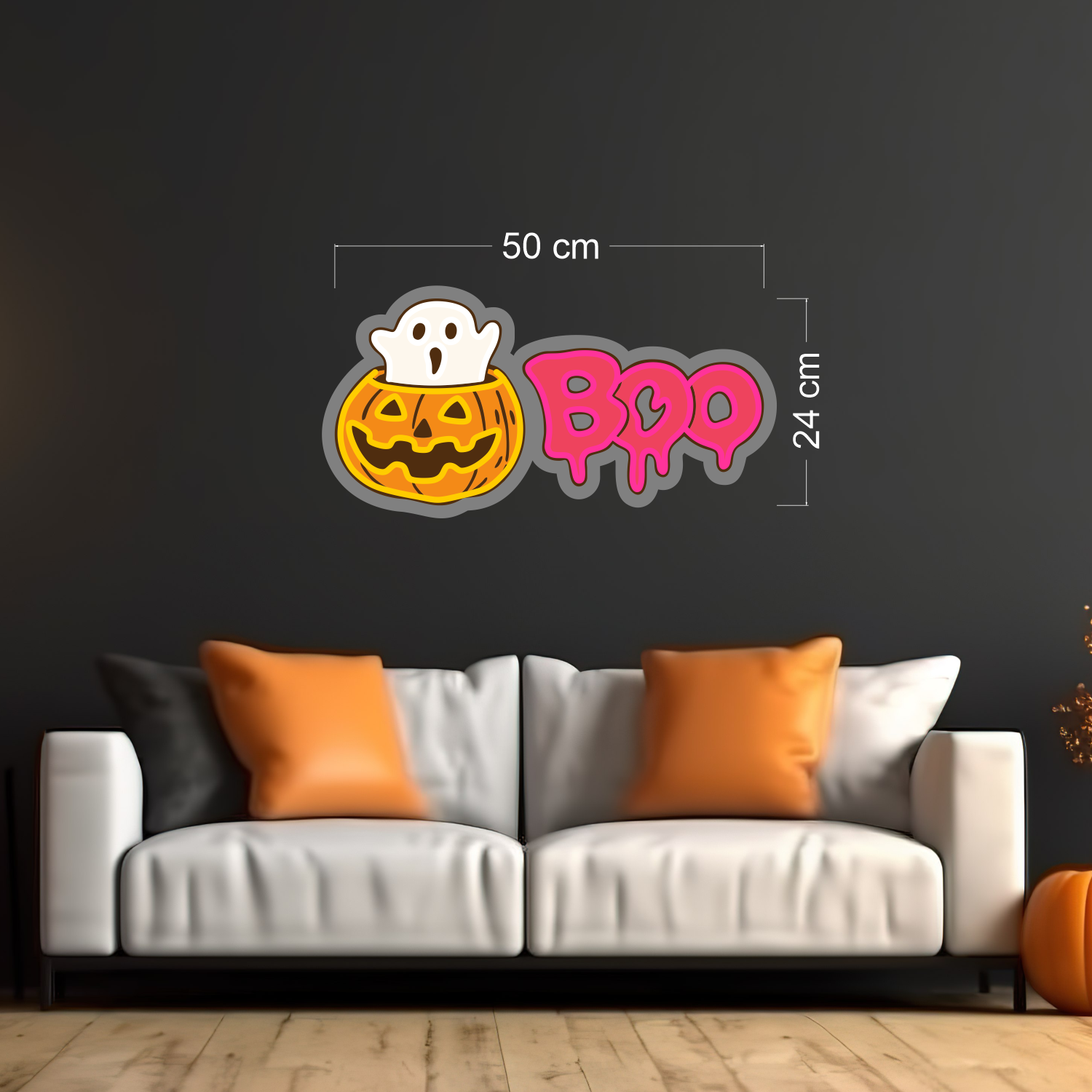 Pumpkin Boo LED Neon Sign