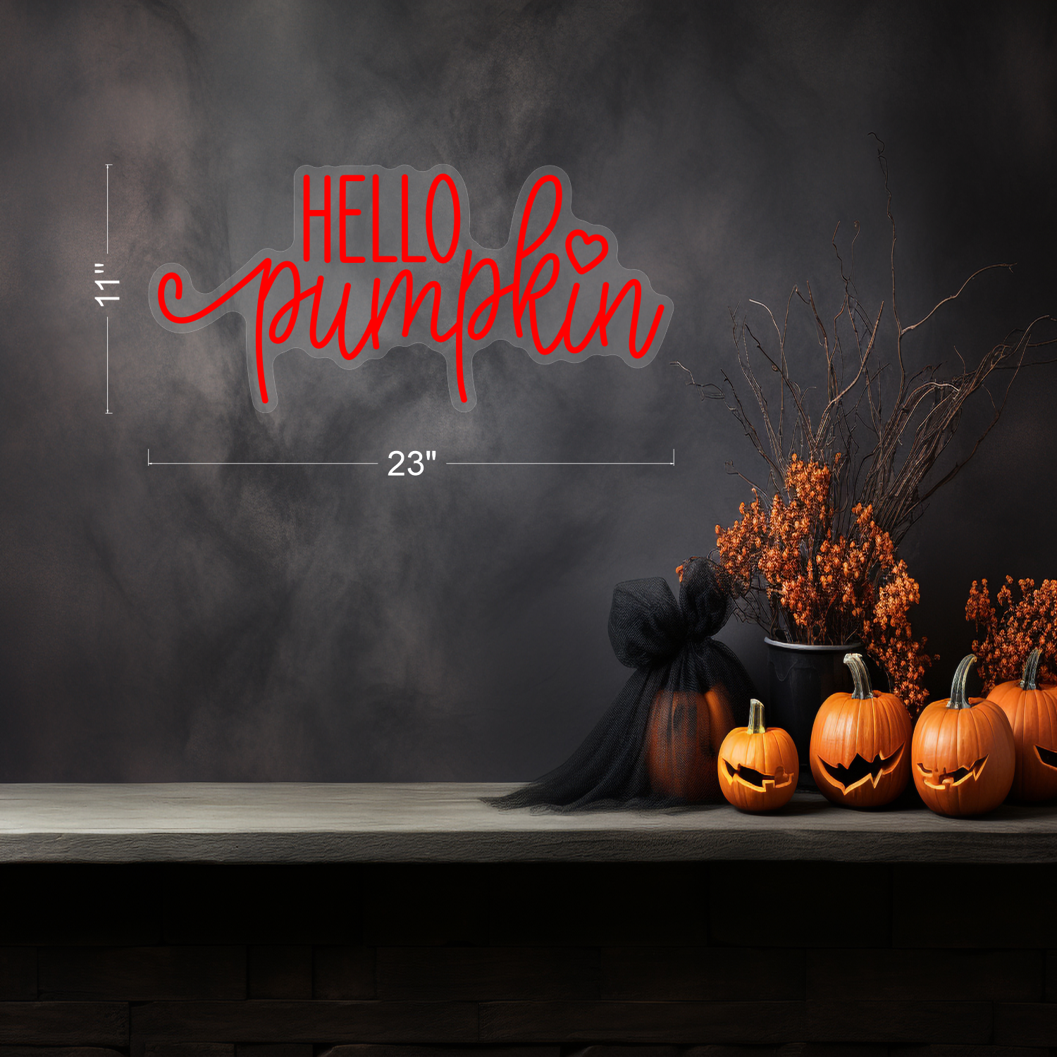 Hello Pumpkin LED Neon Sign