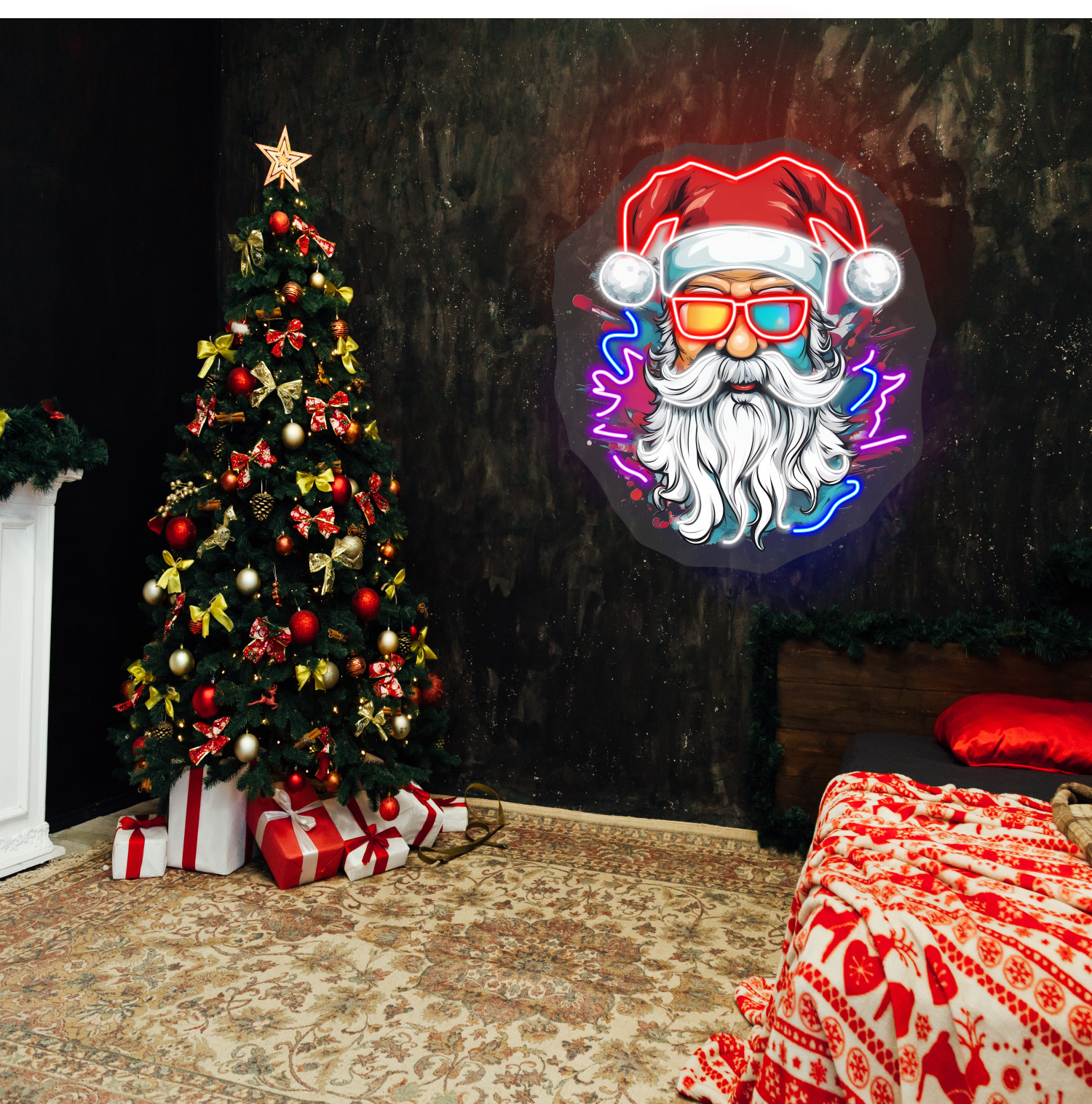 Cool Christmas Santa LED Neon Sign