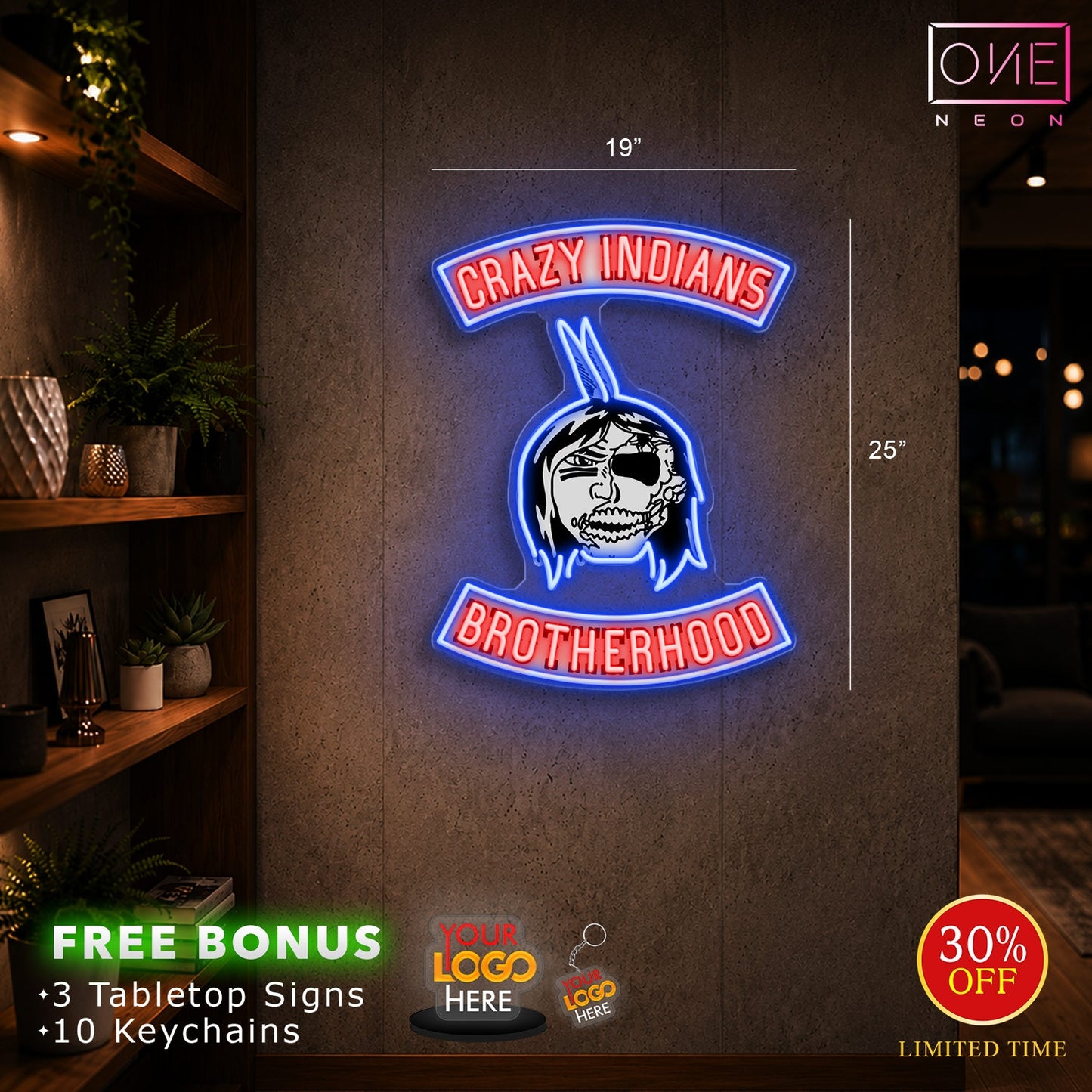 CRAZY INDIANS | LED Neon Sign
