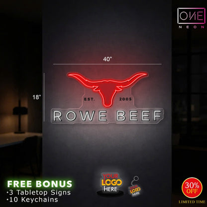 ROWE BEEF | LED Neon Sign (3 SIGNS)