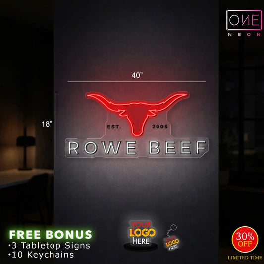 ROWE BEEF | LED Neon Sign (3 SIGNS)