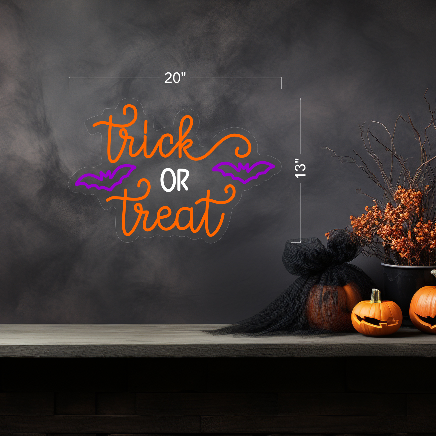 Trick Or Treat LED Neon Sign