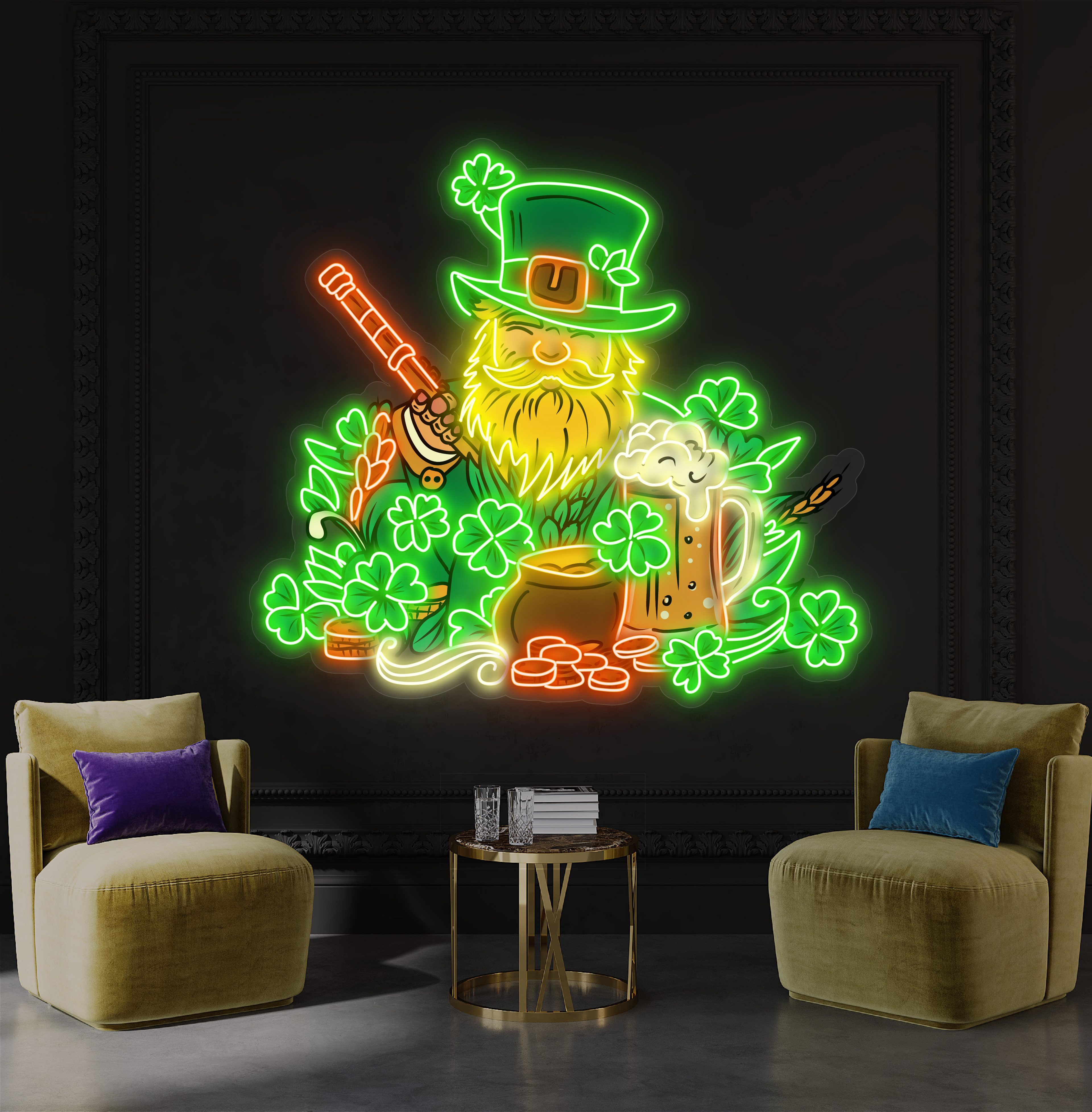 Lucky Brew Artwork Led Neon Sign