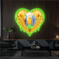 Skull & Beer Artwork Led Neon Sign