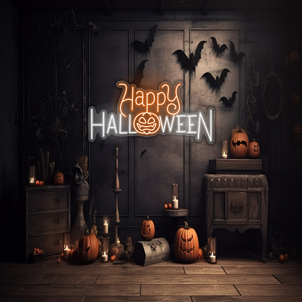 Happy Halloween LED Neon Sign