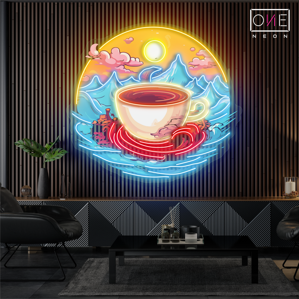 Sunrise Serenity Brew Artwork Led Neon Sign
