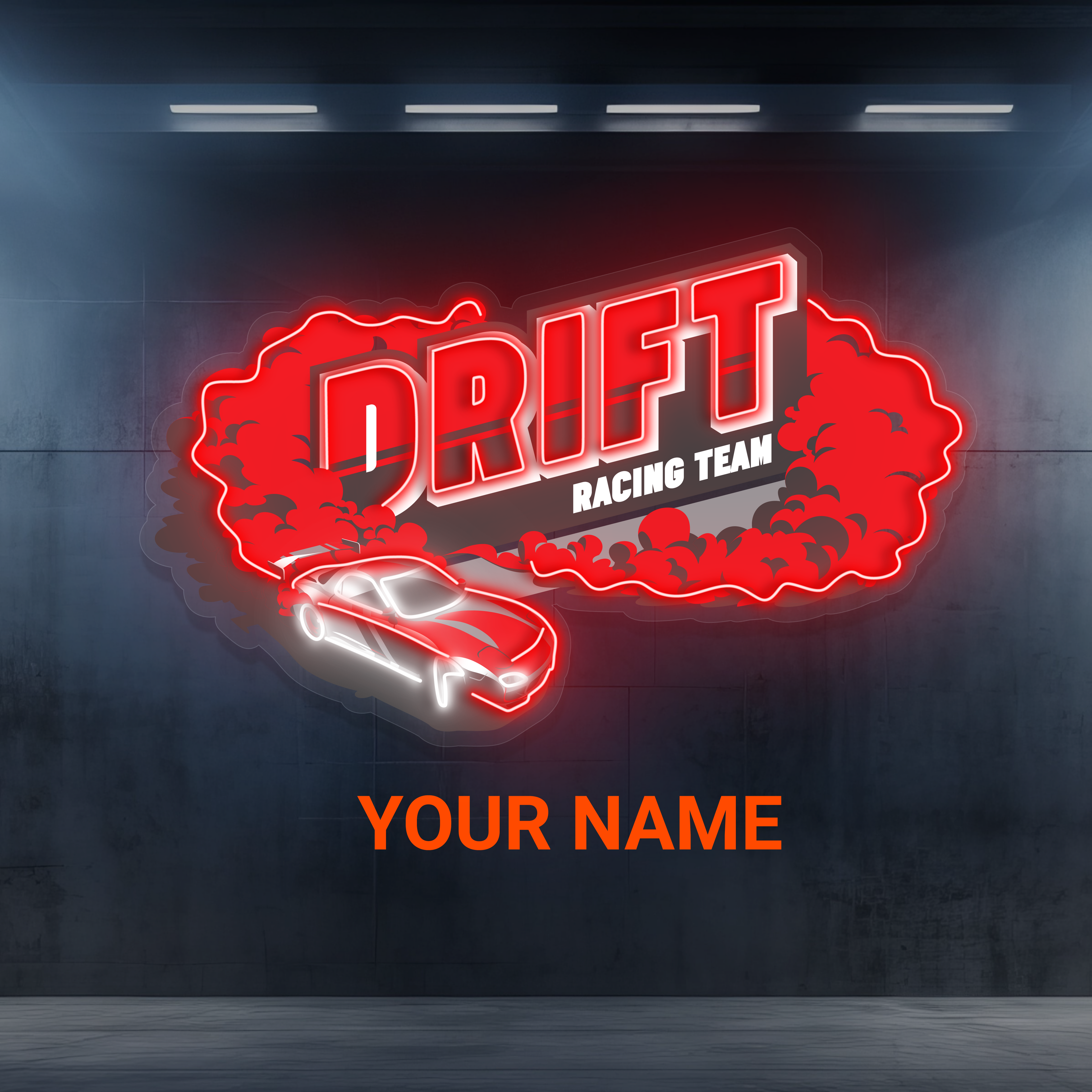 Drift Racing Team Artwork Led Neon Sign