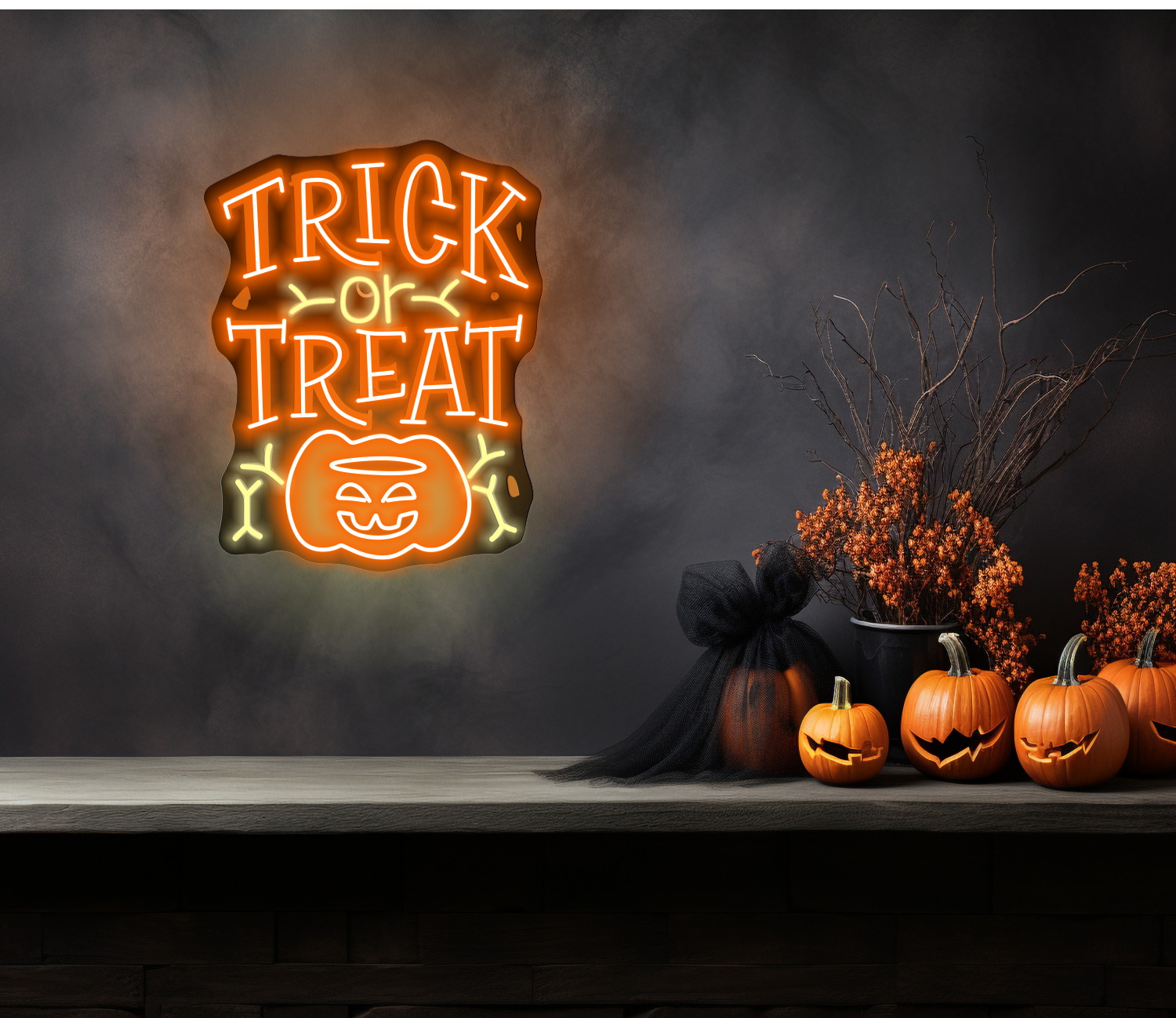 Trick or Treat LED Neon Sign