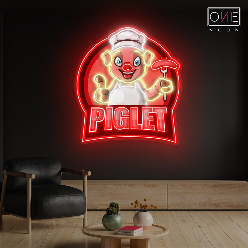 Enseigne néon LED Cochonnet Barbecue