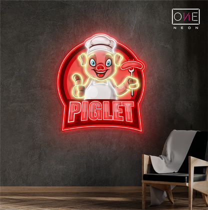 Enseigne néon LED Cochonnet Barbecue