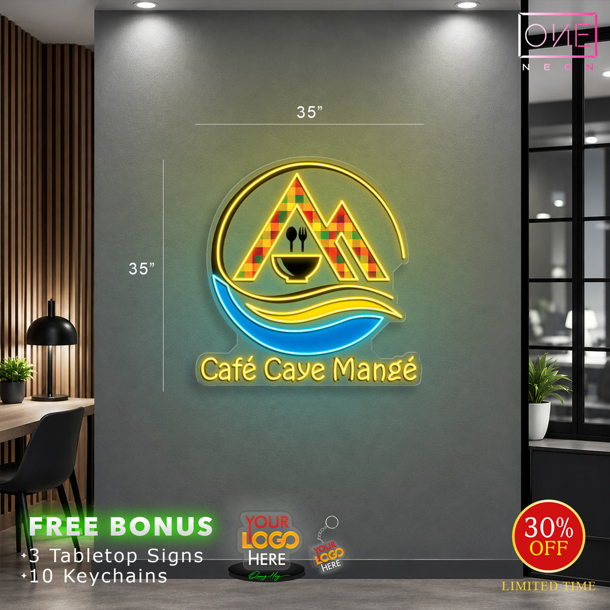 Café Caye Mangé | LED Neon Sign