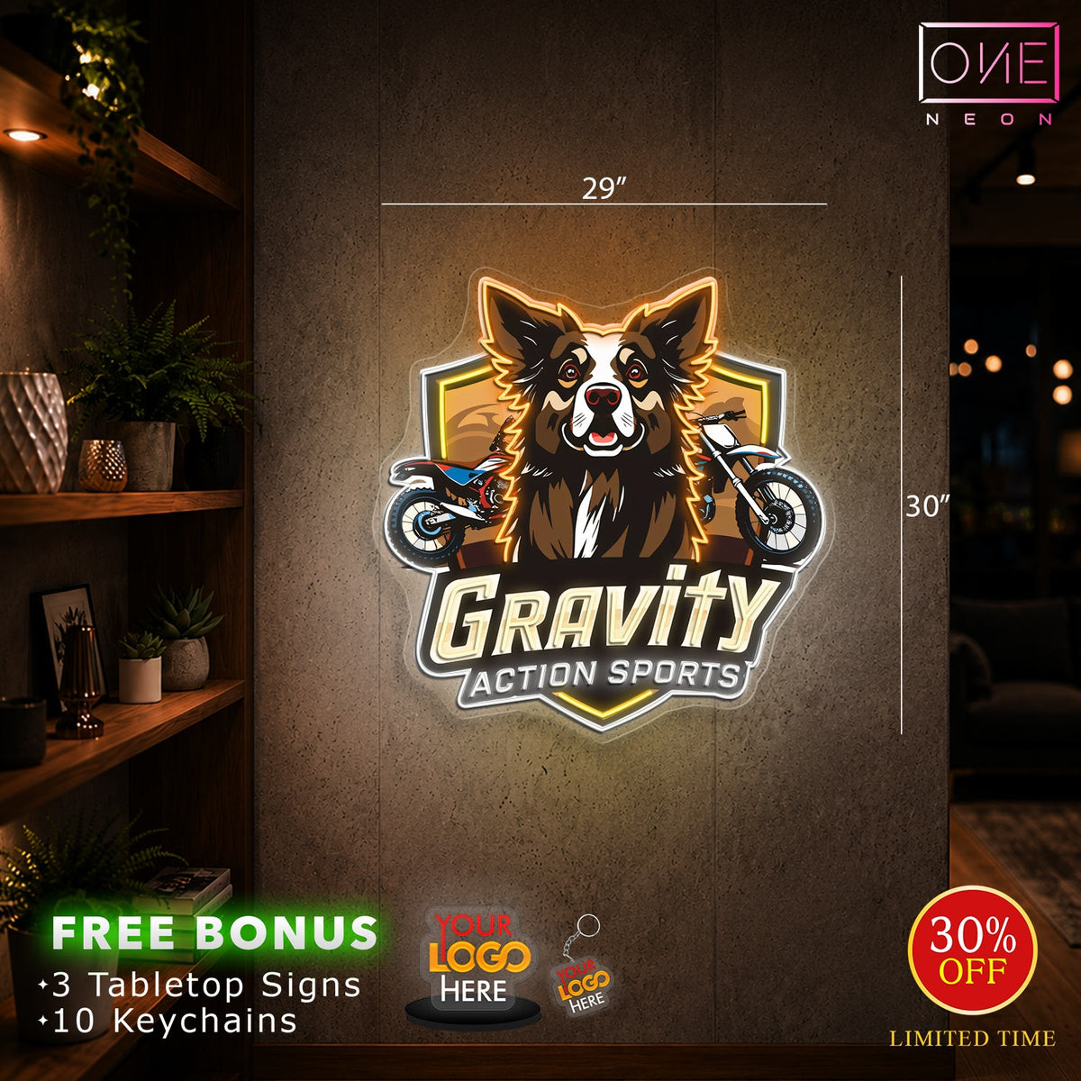 Gravity Action Sports | LED Neon Sign (Waterproof)