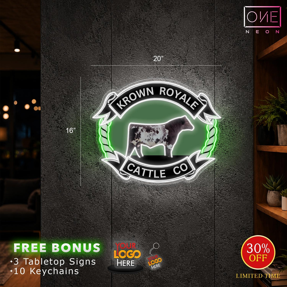 Krown Royale Cattle CO | LED Neon Sign