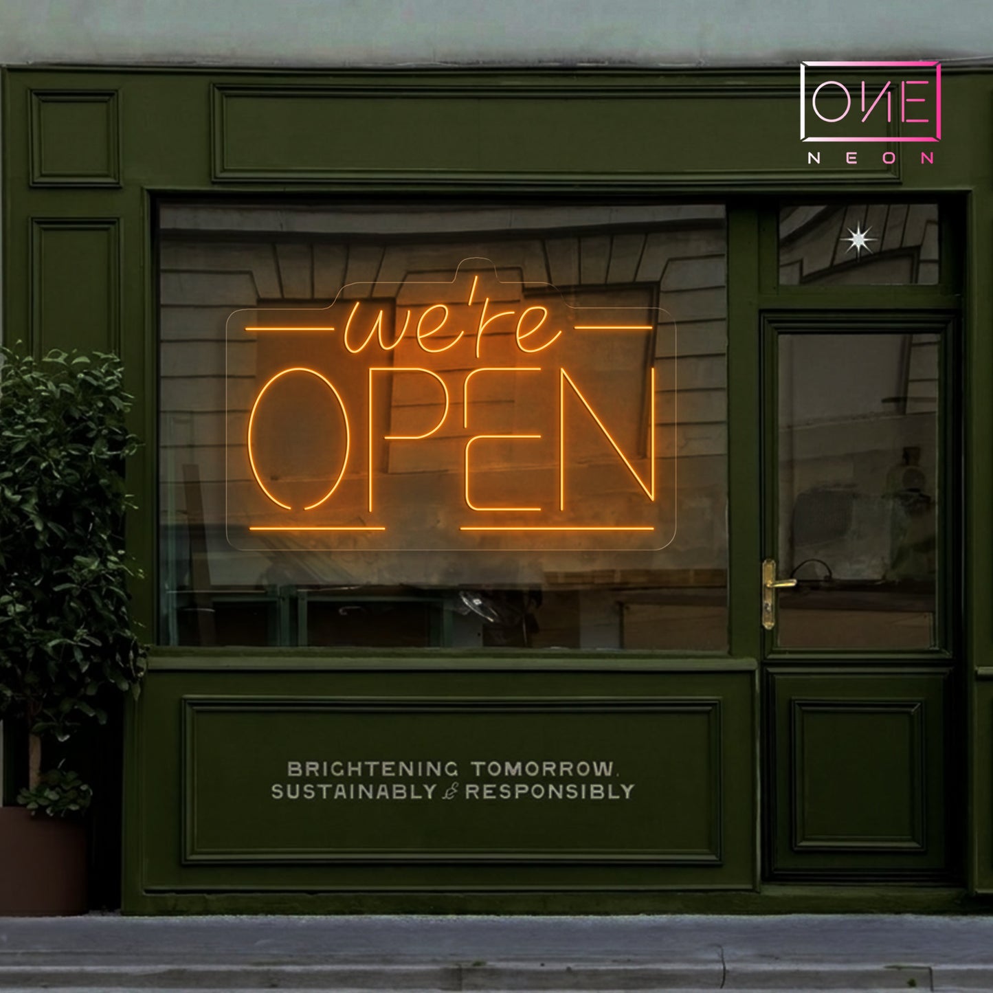 Enseigne Néon LED "Nous sommes ouverts"