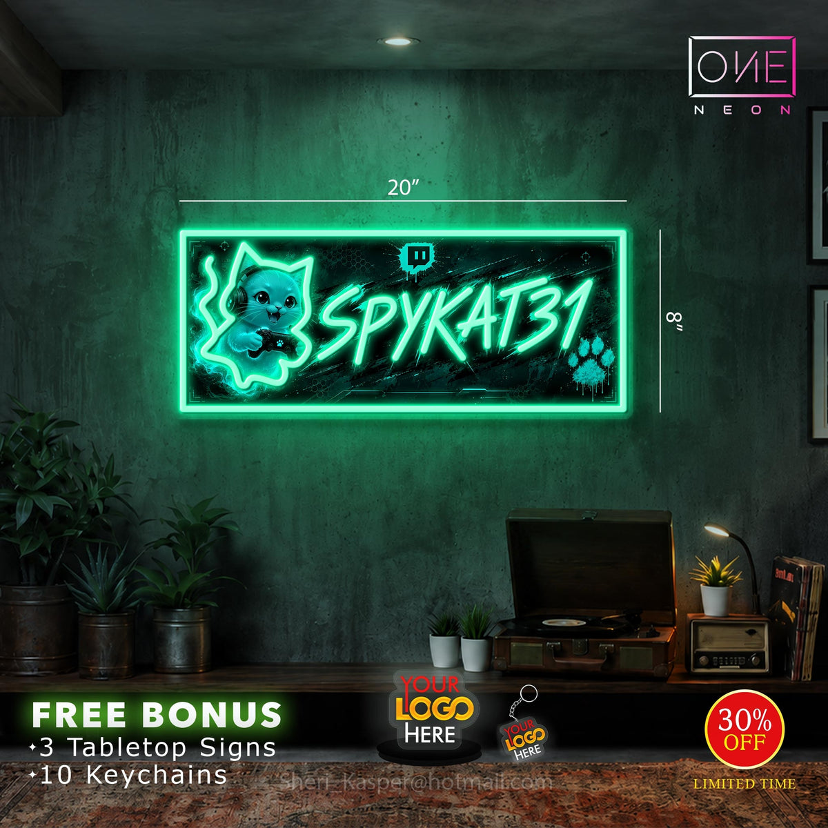 SPYKAT31 | LED Neon Sign (2 SIGNS)
