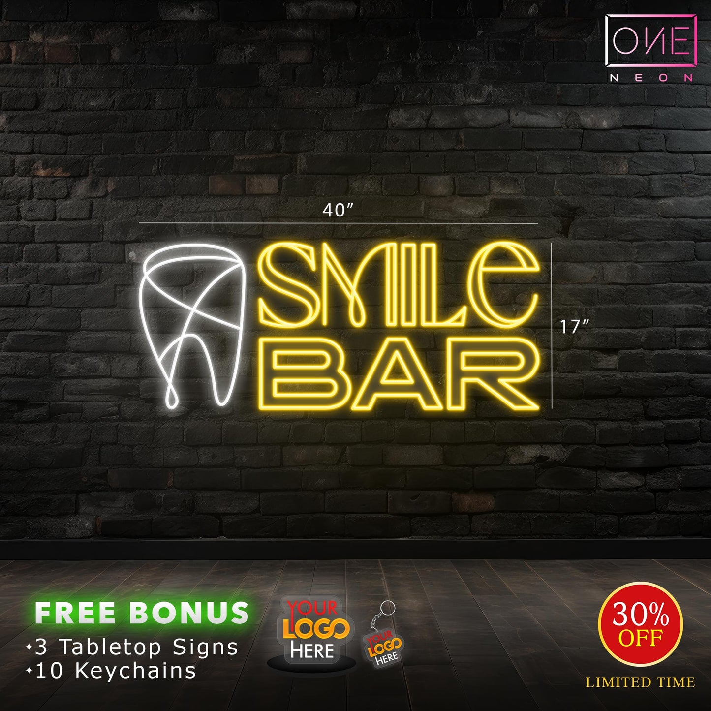 SMILE BAR | LED Neon Sign