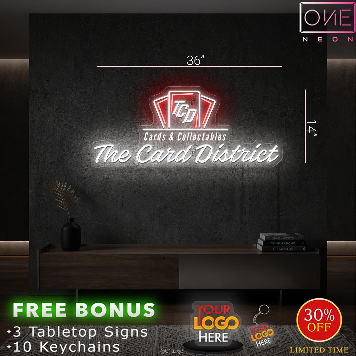 The Card District | LED Neon Sign