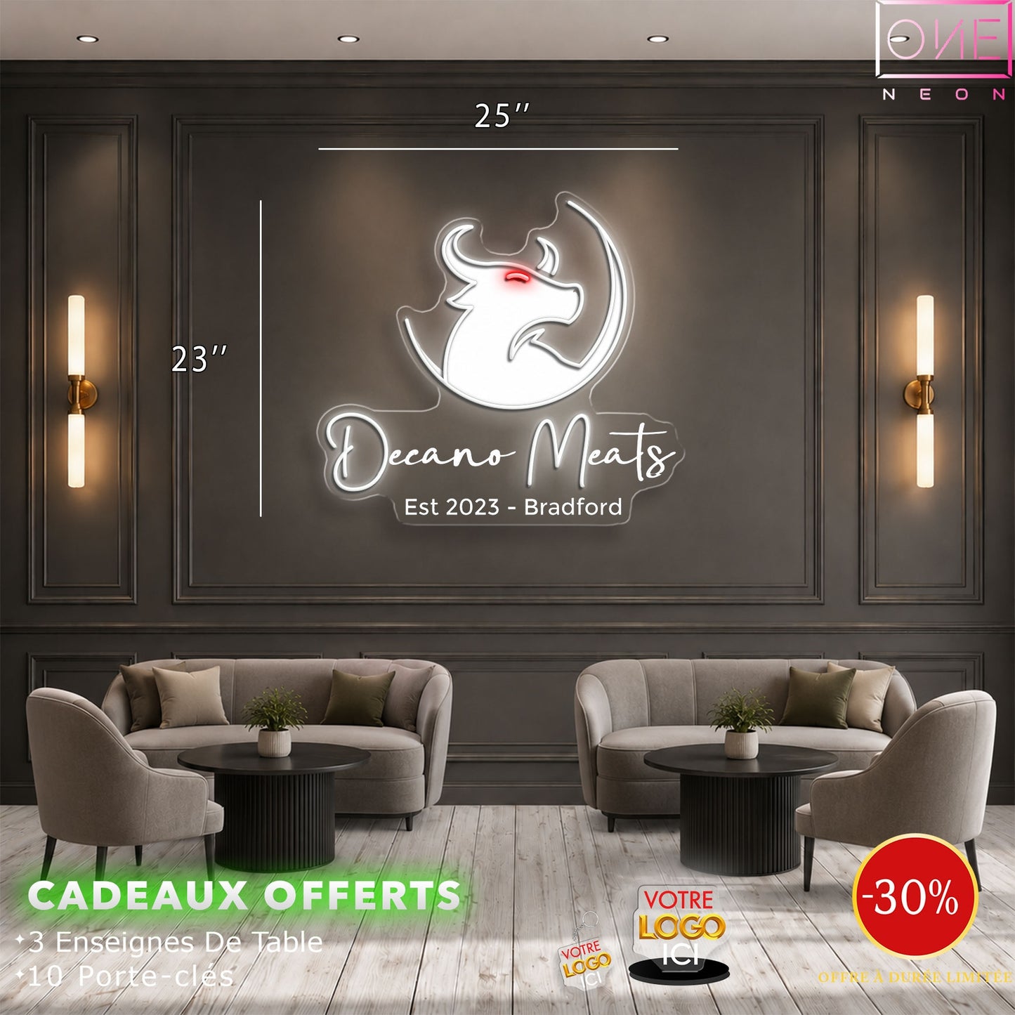 Decano Meats | LED Neon Sign