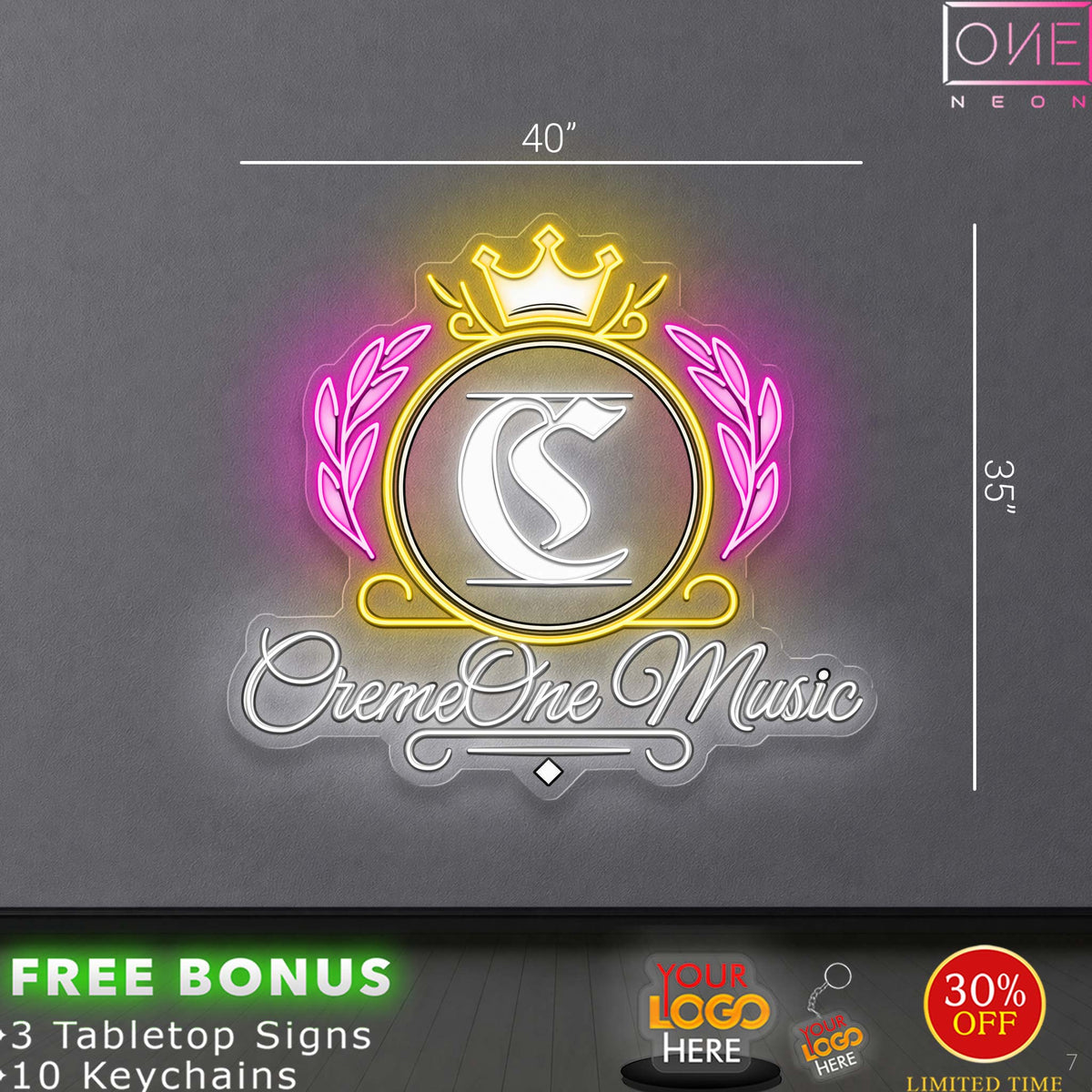 CremeOne Music | LED Neon Sign
