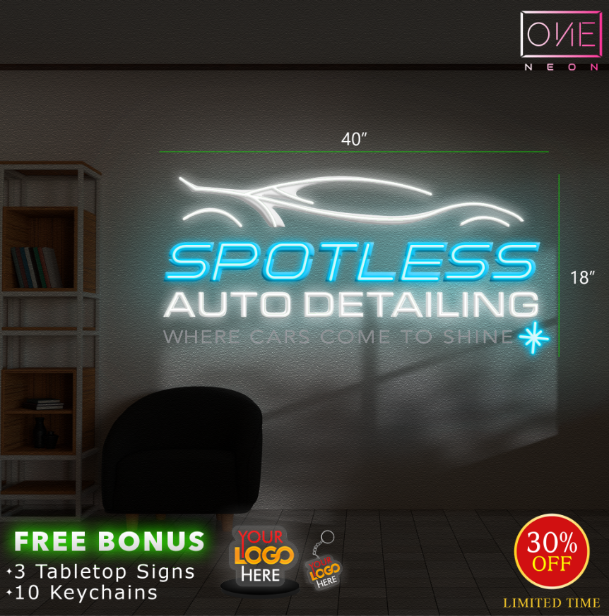 SPOTLESS AUTO DETAILING | LED Neon Sign