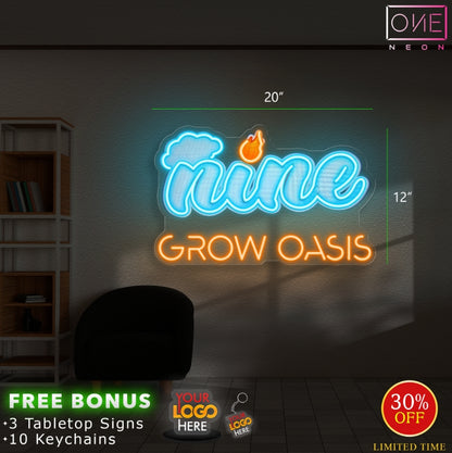 Nine Grow Oasis| LED Neon Sign