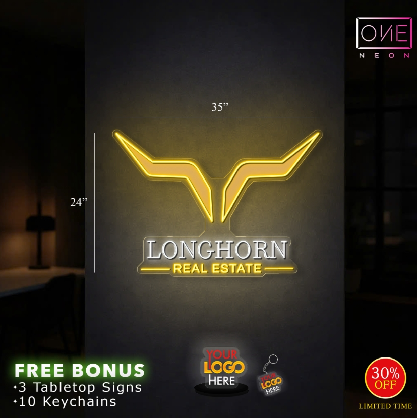 LONGHORN | LED Neon Sign