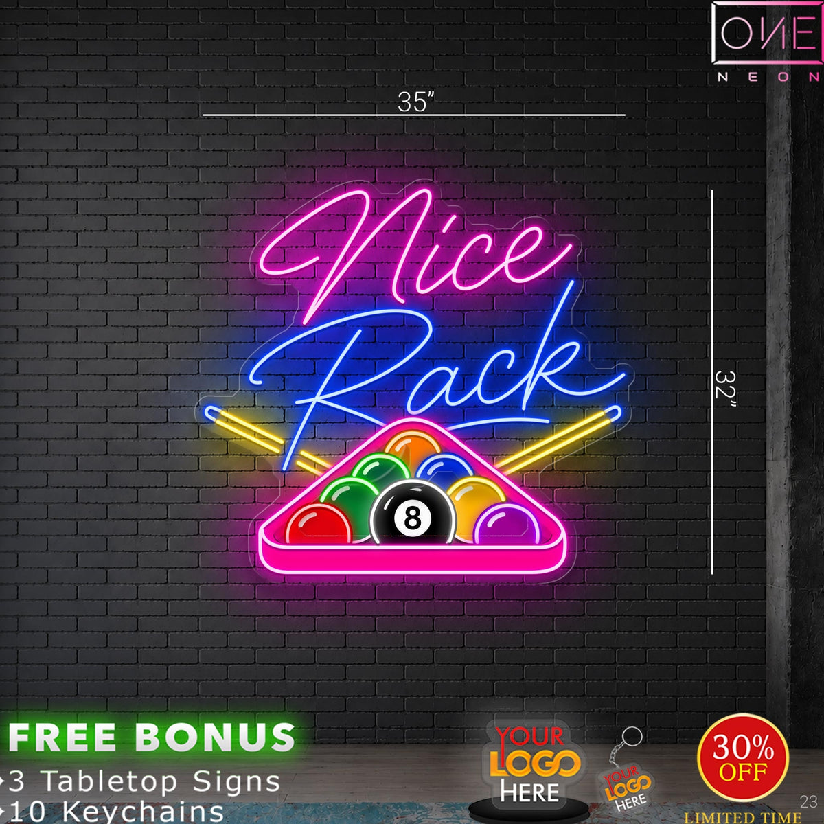 Enseigne lumineuse LED néon Queen Billiard Artwork