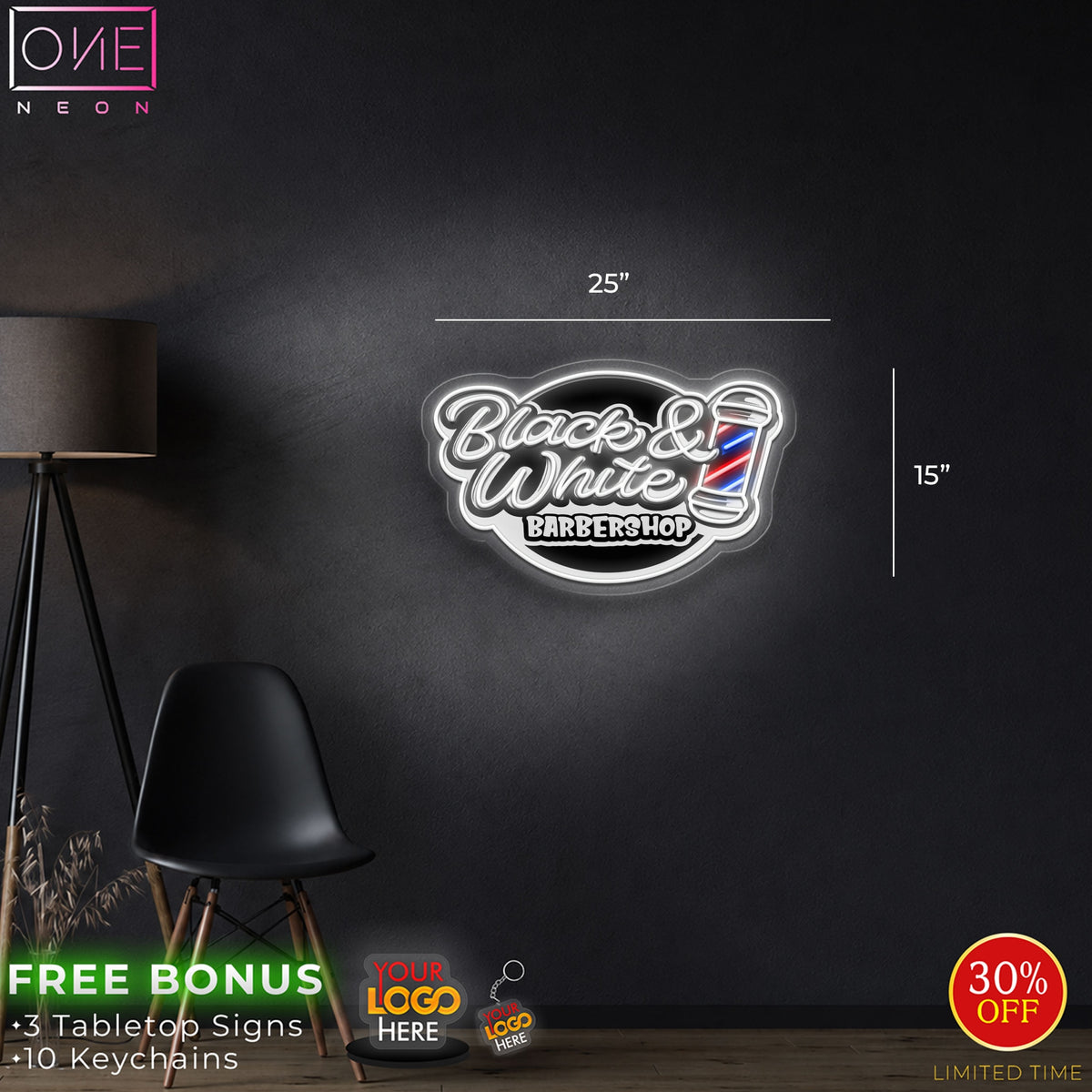 BLACK & WHITE| LED Neon Sign