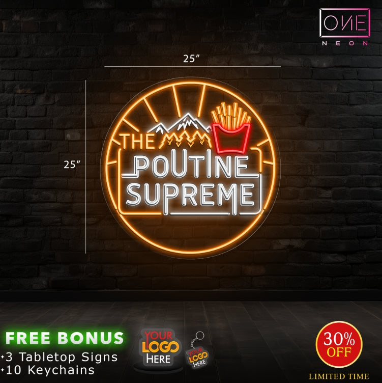 THE POUTINE SUPREME | LED Neon Sign