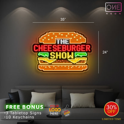 The cheeseburger show | LED Neon Sign