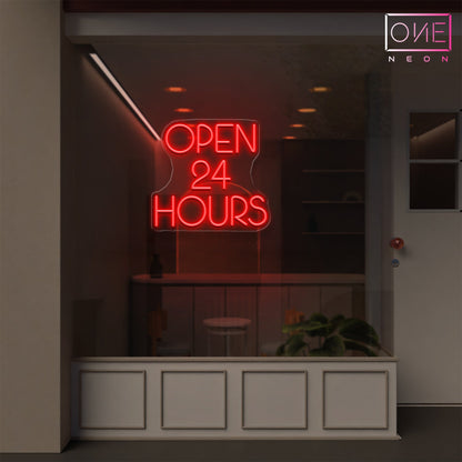 Enseigne Néon LED Ouvert 24h/24