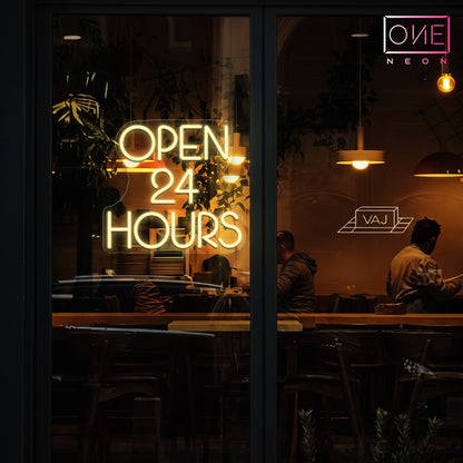 Enseigne Néon LED Ouvert 24h/24