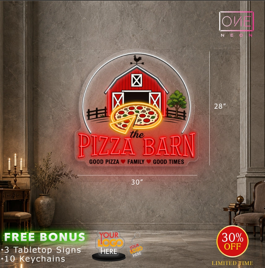 the PIZZA BARN | LED Neon Sign
