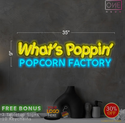 What's Poppin' | LED Neon Sign